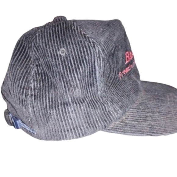 Vintage Young A's Adjustable Strap Black Corduroy Bacardi Premium Black Rum Hat - Picture 4 of 7